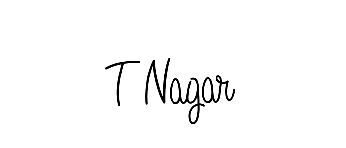 How to make T Nagar name signature. Use Angelique-Rose-font-FFP style for creating short signs online. This is the latest handwritten sign. T Nagar signature style 5 images and pictures png