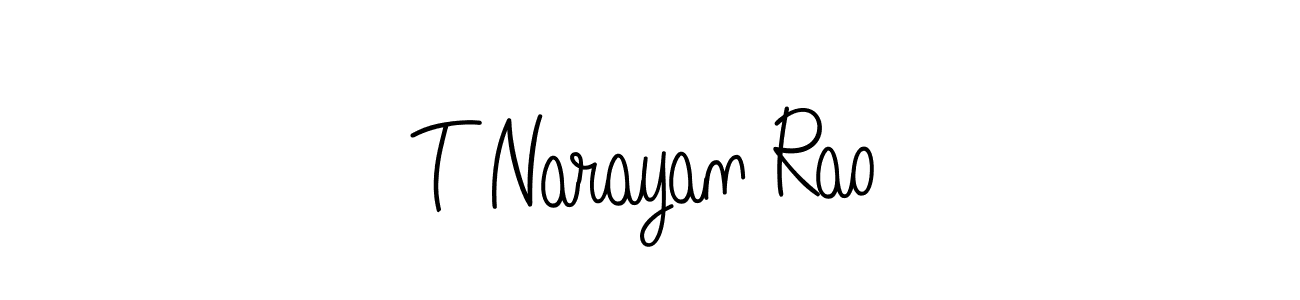 Angelique-Rose-font-FFP is a professional signature style that is perfect for those who want to add a touch of class to their signature. It is also a great choice for those who want to make their signature more unique. Get T Narayan Rao name to fancy signature for free. T Narayan Rao signature style 5 images and pictures png