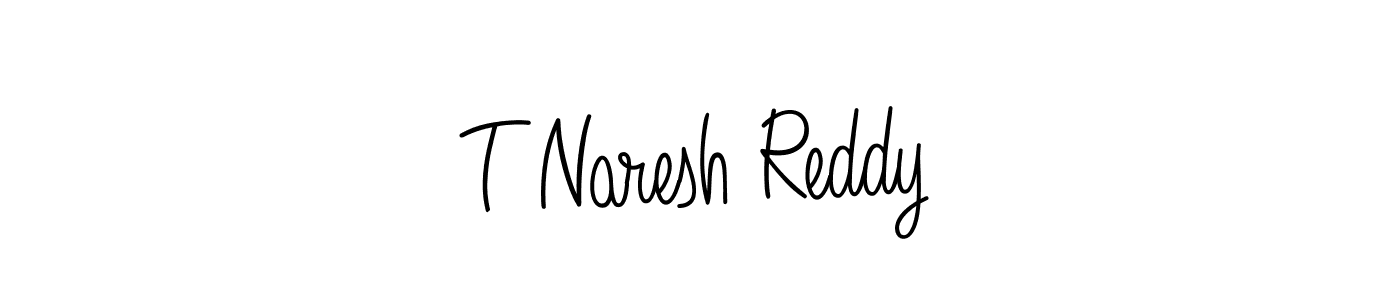 Make a beautiful signature design for name T Naresh Reddy. Use this online signature maker to create a handwritten signature for free. T Naresh Reddy signature style 5 images and pictures png
