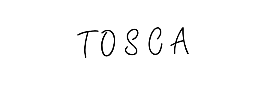 Make a beautiful signature design for name T O S C A. With this signature (Angelique-Rose-font-FFP) style, you can create a handwritten signature for free. T O S C A signature style 5 images and pictures png