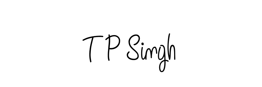 You should practise on your own different ways (Angelique-Rose-font-FFP) to write your name (T P Singh) in signature. don't let someone else do it for you. T P Singh signature style 5 images and pictures png