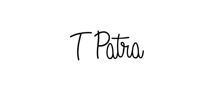How to make T Patra name signature. Use Angelique-Rose-font-FFP style for creating short signs online. This is the latest handwritten sign. T Patra signature style 5 images and pictures png