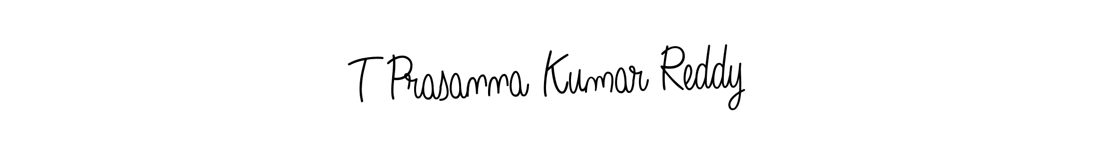 Make a beautiful signature design for name T Prasanna Kumar Reddy. With this signature (Angelique-Rose-font-FFP) style, you can create a handwritten signature for free. T Prasanna Kumar Reddy signature style 5 images and pictures png