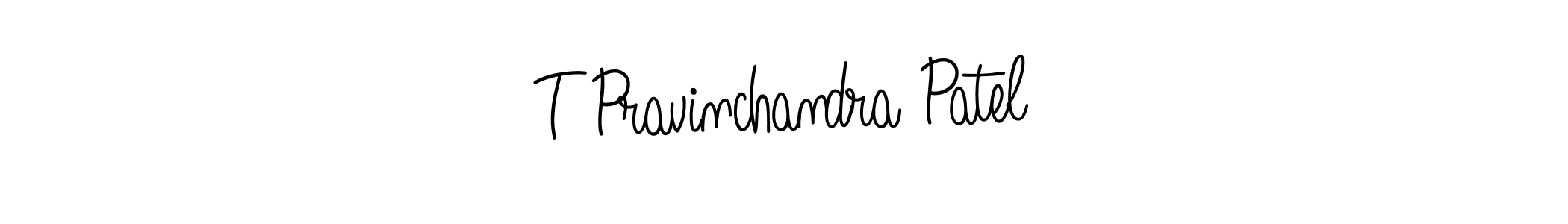 Make a beautiful signature design for name T Pravinchandra Patel. With this signature (Angelique-Rose-font-FFP) style, you can create a handwritten signature for free. T Pravinchandra Patel signature style 5 images and pictures png