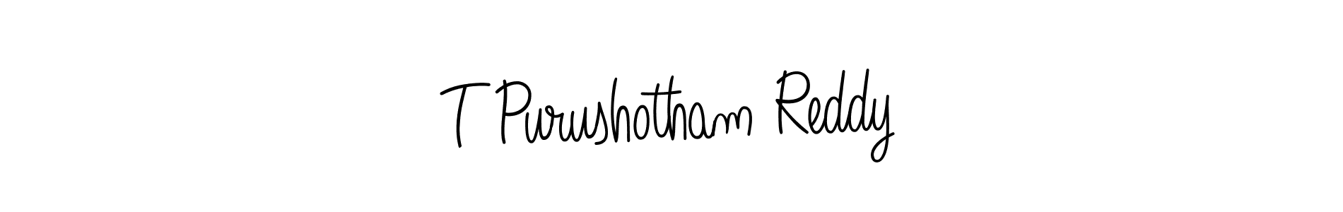 T Purushotham Reddy stylish signature style. Best Handwritten Sign (Angelique-Rose-font-FFP) for my name. Handwritten Signature Collection Ideas for my name T Purushotham Reddy. T Purushotham Reddy signature style 5 images and pictures png