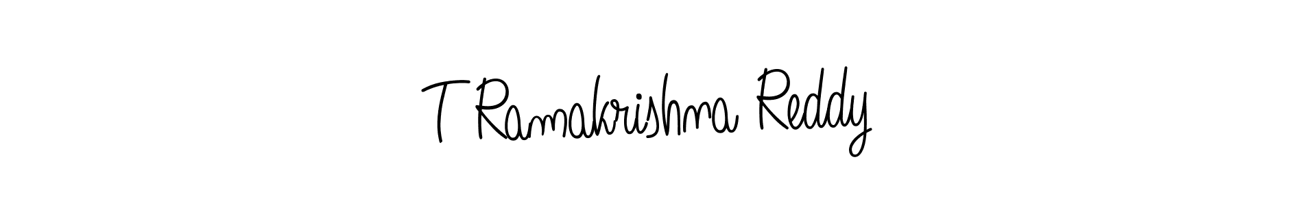 Create a beautiful signature design for name T Ramakrishna Reddy. With this signature (Angelique-Rose-font-FFP) fonts, you can make a handwritten signature for free. T Ramakrishna Reddy signature style 5 images and pictures png