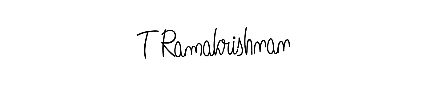 Use a signature maker to create a handwritten signature online. With this signature software, you can design (Angelique-Rose-font-FFP) your own signature for name T Ramakrishnan. T Ramakrishnan signature style 5 images and pictures png