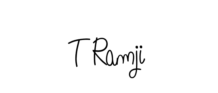 How to Draw T Ramji signature style? Angelique-Rose-font-FFP is a latest design signature styles for name T Ramji. T Ramji signature style 5 images and pictures png