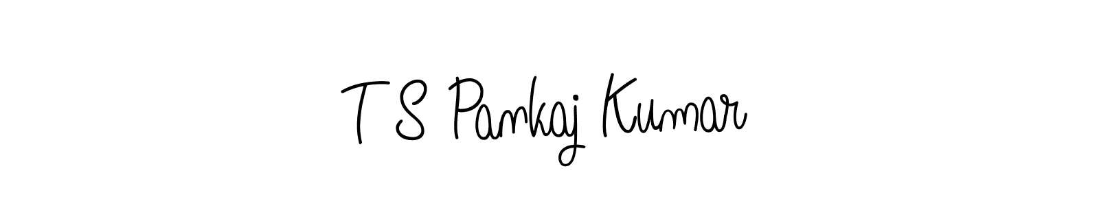 Create a beautiful signature design for name T S Pankaj Kumar. With this signature (Angelique-Rose-font-FFP) fonts, you can make a handwritten signature for free. T S Pankaj Kumar signature style 5 images and pictures png