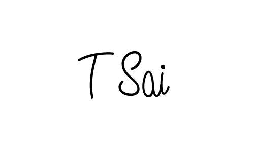 You should practise on your own different ways (Angelique-Rose-font-FFP) to write your name (T Sai) in signature. don't let someone else do it for you. T Sai signature style 5 images and pictures png