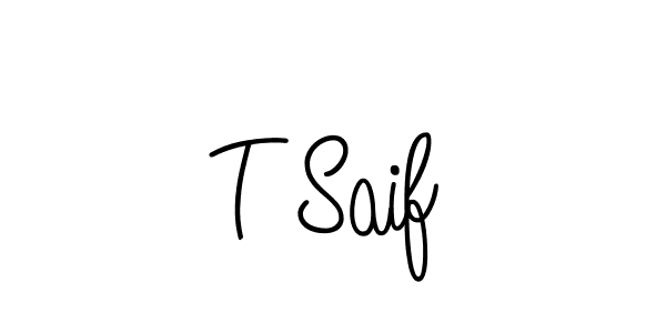 Check out images of Autograph of T Saif name. Actor T Saif Signature Style. Angelique-Rose-font-FFP is a professional sign style online. T Saif signature style 5 images and pictures png