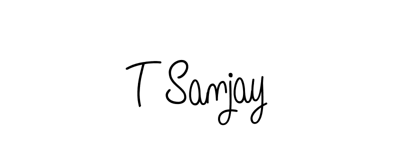 Also we have T Sanjay name is the best signature style. Create professional handwritten signature collection using Angelique-Rose-font-FFP autograph style. T Sanjay signature style 5 images and pictures png