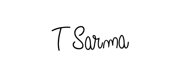 How to Draw T Sarma signature style? Angelique-Rose-font-FFP is a latest design signature styles for name T Sarma. T Sarma signature style 5 images and pictures png