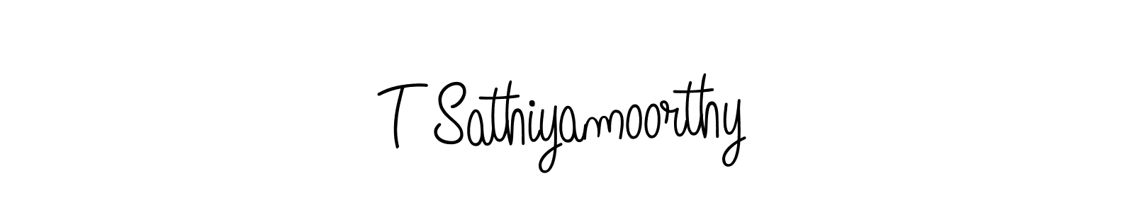 Use a signature maker to create a handwritten signature online. With this signature software, you can design (Angelique-Rose-font-FFP) your own signature for name T Sathiyamoorthy. T Sathiyamoorthy signature style 5 images and pictures png