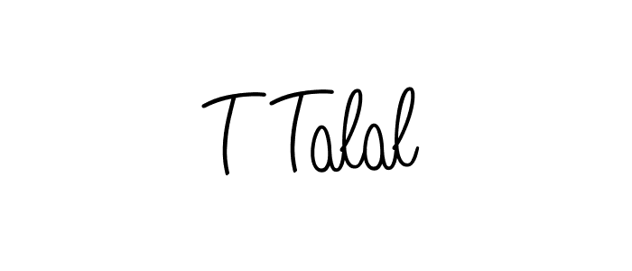 The best way (Angelique-Rose-font-FFP) to make a short signature is to pick only two or three words in your name. The name T Talal include a total of six letters. For converting this name. T Talal signature style 5 images and pictures png