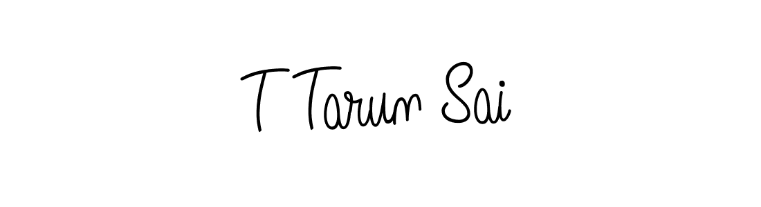 Make a beautiful signature design for name T Tarun Sai. With this signature (Angelique-Rose-font-FFP) style, you can create a handwritten signature for free. T Tarun Sai signature style 5 images and pictures png