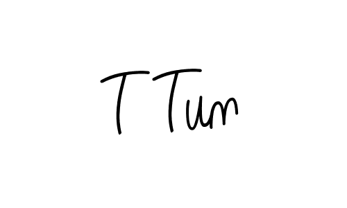 The best way (Angelique-Rose-font-FFP) to make a short signature is to pick only two or three words in your name. The name T Tun include a total of six letters. For converting this name. T Tun signature style 5 images and pictures png