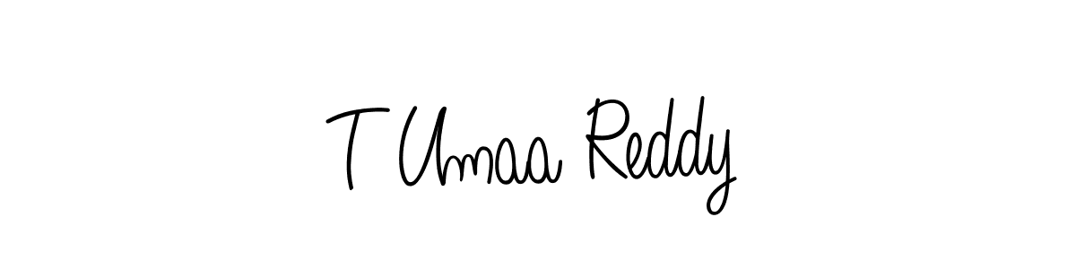 Once you've used our free online signature maker to create your best signature Angelique-Rose-font-FFP style, it's time to enjoy all of the benefits that T Umaa Reddy name signing documents. T Umaa Reddy signature style 5 images and pictures png
