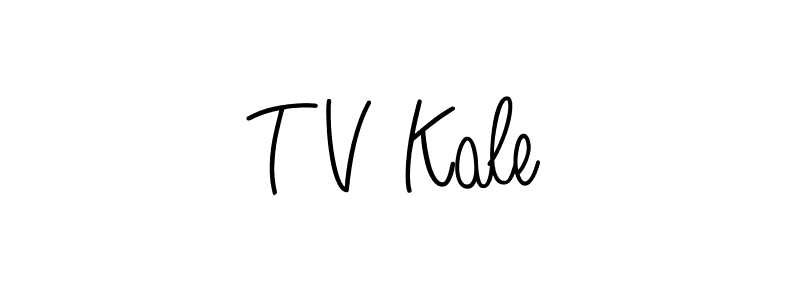 T V Kale stylish signature style. Best Handwritten Sign (Angelique-Rose-font-FFP) for my name. Handwritten Signature Collection Ideas for my name T V Kale. T V Kale signature style 5 images and pictures png