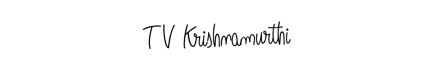 Use a signature maker to create a handwritten signature online. With this signature software, you can design (Angelique-Rose-font-FFP) your own signature for name T V Krishnamurthi. T V Krishnamurthi signature style 5 images and pictures png