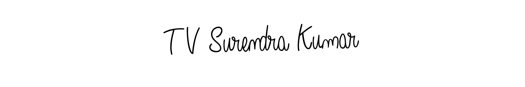 Also we have T V Surendra Kumar name is the best signature style. Create professional handwritten signature collection using Angelique-Rose-font-FFP autograph style. T V Surendra Kumar signature style 5 images and pictures png