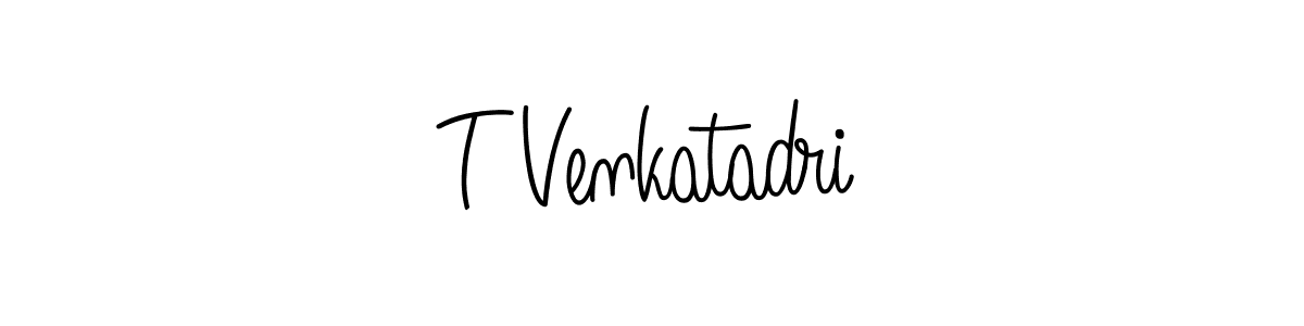 Create a beautiful signature design for name T Venkatadri. With this signature (Angelique-Rose-font-FFP) fonts, you can make a handwritten signature for free. T Venkatadri signature style 5 images and pictures png