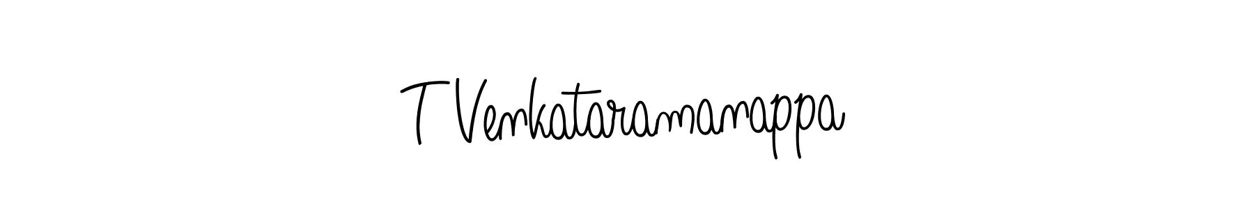 Design your own signature with our free online signature maker. With this signature software, you can create a handwritten (Angelique-Rose-font-FFP) signature for name T Venkataramanappa. T Venkataramanappa signature style 5 images and pictures png