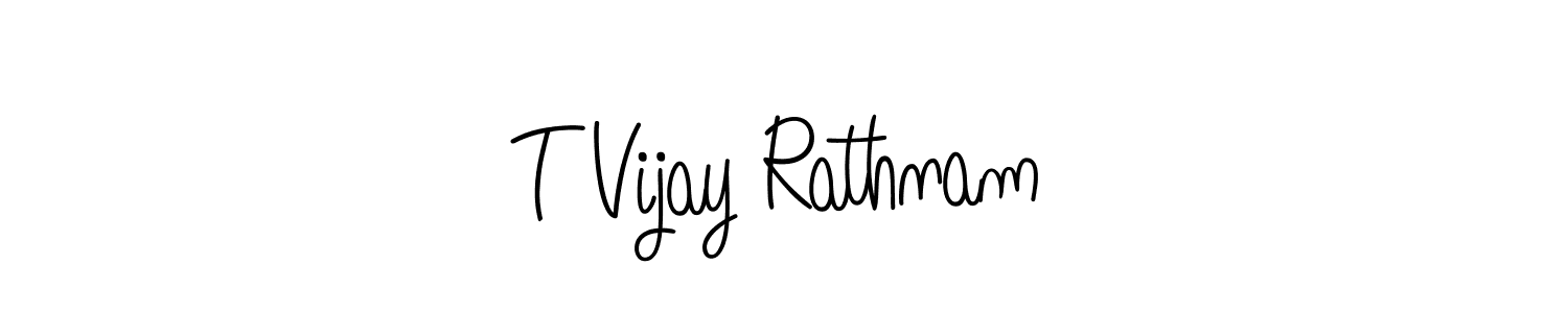 How to make T Vijay Rathnam name signature. Use Angelique-Rose-font-FFP style for creating short signs online. This is the latest handwritten sign. T Vijay Rathnam signature style 5 images and pictures png