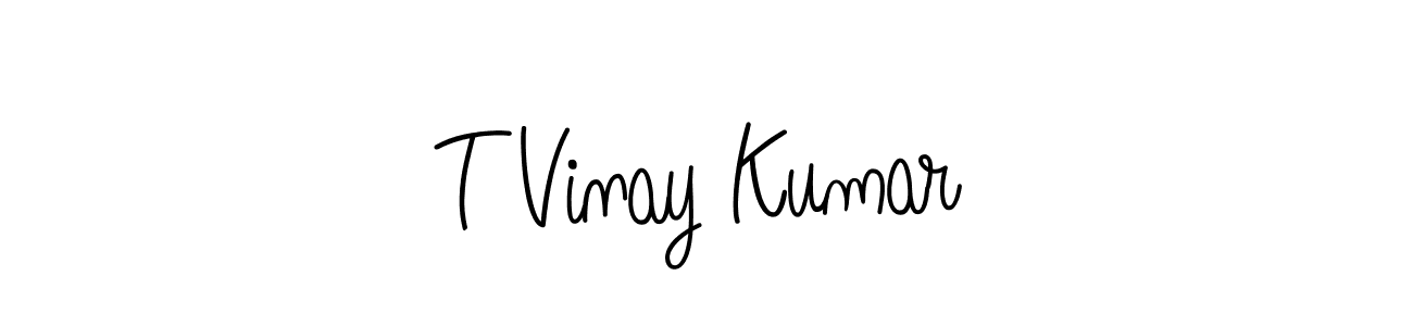 Also You can easily find your signature by using the search form. We will create T Vinay Kumar name handwritten signature images for you free of cost using Angelique-Rose-font-FFP sign style. T Vinay Kumar signature style 5 images and pictures png