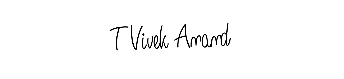Create a beautiful signature design for name T Vivek Anand. With this signature (Angelique-Rose-font-FFP) fonts, you can make a handwritten signature for free. T Vivek Anand signature style 5 images and pictures png