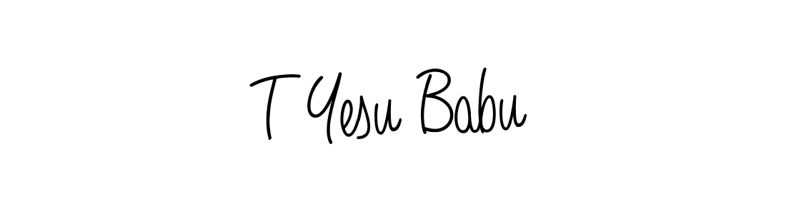 Create a beautiful signature design for name T Yesu Babu. With this signature (Angelique-Rose-font-FFP) fonts, you can make a handwritten signature for free. T Yesu Babu signature style 5 images and pictures png