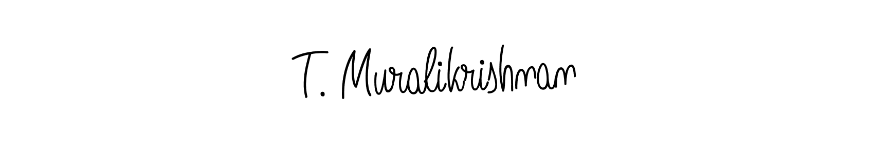 How to Draw T. Muralikrishnan signature style? Angelique-Rose-font-FFP is a latest design signature styles for name T. Muralikrishnan. T. Muralikrishnan signature style 5 images and pictures png