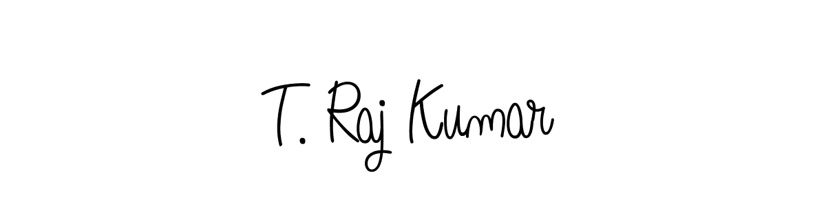 This is the best signature style for the T. Raj Kumar name. Also you like these signature font (Angelique-Rose-font-FFP). Mix name signature. T. Raj Kumar signature style 5 images and pictures png