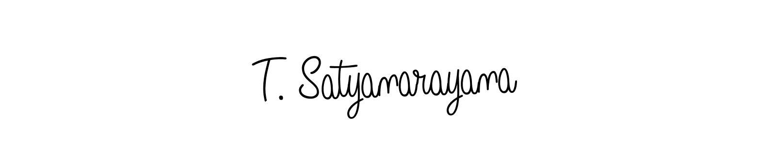 Use a signature maker to create a handwritten signature online. With this signature software, you can design (Angelique-Rose-font-FFP) your own signature for name T. Satyanarayana. T. Satyanarayana signature style 5 images and pictures png
