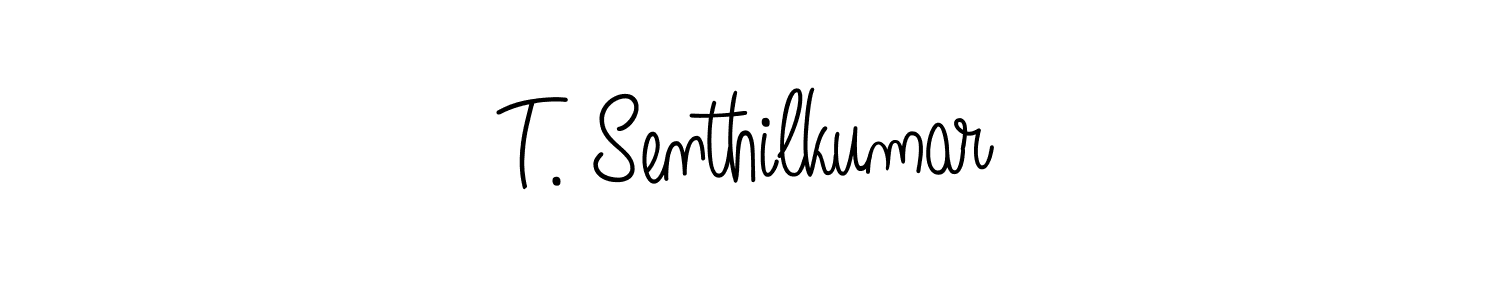 Design your own signature with our free online signature maker. With this signature software, you can create a handwritten (Angelique-Rose-font-FFP) signature for name T. Senthilkumar. T. Senthilkumar signature style 5 images and pictures png