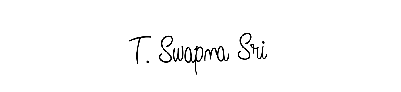 T. Swapna Sri stylish signature style. Best Handwritten Sign (Angelique-Rose-font-FFP) for my name. Handwritten Signature Collection Ideas for my name T. Swapna Sri. T. Swapna Sri signature style 5 images and pictures png