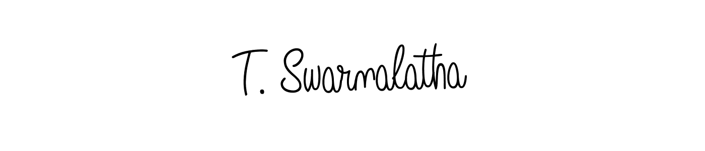 Make a short T. Swarnalatha signature style. Manage your documents anywhere anytime using Angelique-Rose-font-FFP. Create and add eSignatures, submit forms, share and send files easily. T. Swarnalatha signature style 5 images and pictures png