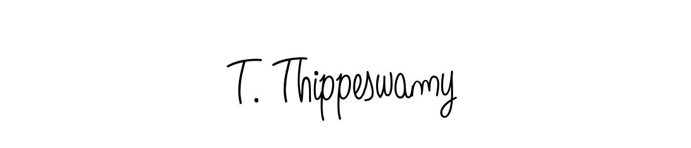 You should practise on your own different ways (Angelique-Rose-font-FFP) to write your name (T. Thippeswamy) in signature. don't let someone else do it for you. T. Thippeswamy signature style 5 images and pictures png