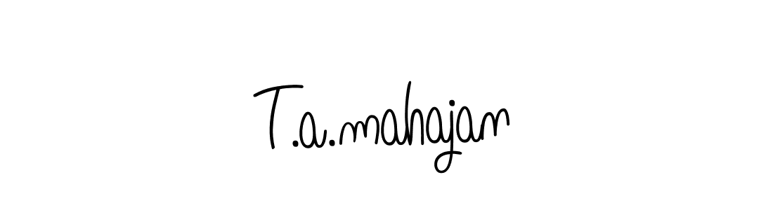 How to make T.a.mahajan name signature. Use Angelique-Rose-font-FFP style for creating short signs online. This is the latest handwritten sign. T.a.mahajan signature style 5 images and pictures png