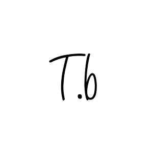 Design your own signature with our free online signature maker. With this signature software, you can create a handwritten (Angelique-Rose-font-FFP) signature for name T.b. T.b signature style 5 images and pictures png