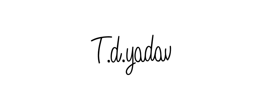 Once you've used our free online signature maker to create your best signature Angelique-Rose-font-FFP style, it's time to enjoy all of the benefits that T.d.yadav name signing documents. T.d.yadav signature style 5 images and pictures png