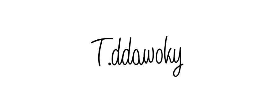 How to make T.ddawoky signature? Angelique-Rose-font-FFP is a professional autograph style. Create handwritten signature for T.ddawoky name. T.ddawoky signature style 5 images and pictures png