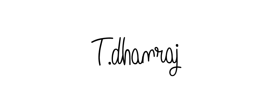 Use a signature maker to create a handwritten signature online. With this signature software, you can design (Angelique-Rose-font-FFP) your own signature for name T.dhanraj. T.dhanraj signature style 5 images and pictures png