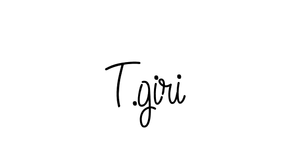 Use a signature maker to create a handwritten signature online. With this signature software, you can design (Angelique-Rose-font-FFP) your own signature for name T.giri. T.giri signature style 5 images and pictures png