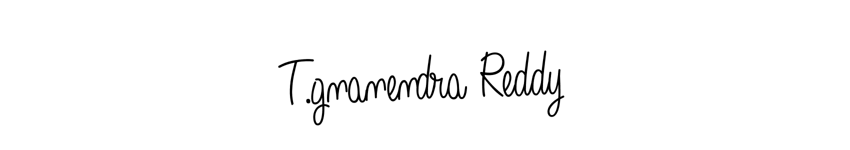 The best way (Angelique-Rose-font-FFP) to make a short signature is to pick only two or three words in your name. The name T.gnanendra Reddy include a total of six letters. For converting this name. T.gnanendra Reddy signature style 5 images and pictures png