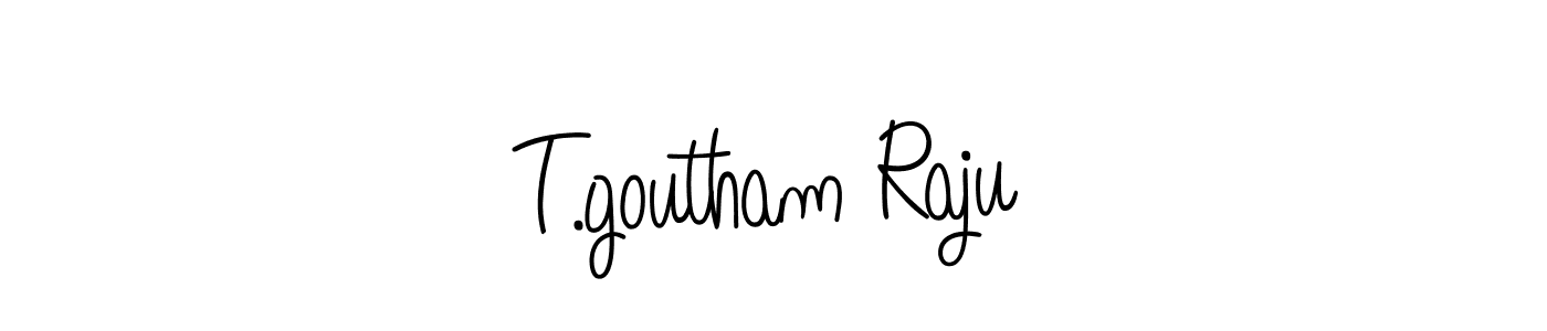 It looks lik you need a new signature style for name T.goutham Raju. Design unique handwritten (Angelique-Rose-font-FFP) signature with our free signature maker in just a few clicks. T.goutham Raju signature style 5 images and pictures png