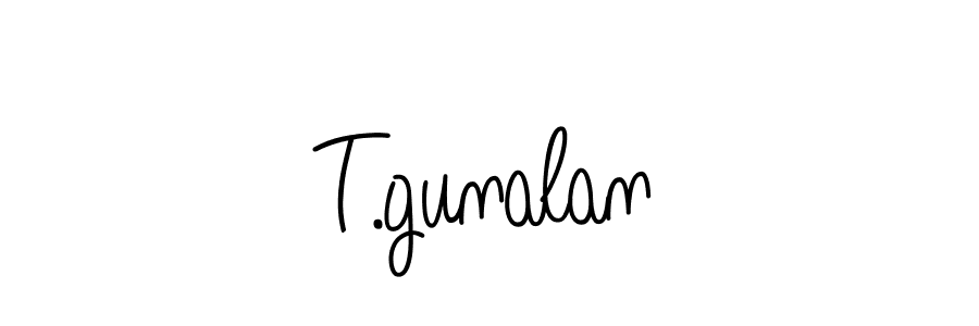 You should practise on your own different ways (Angelique-Rose-font-FFP) to write your name (T.gunalan) in signature. don't let someone else do it for you. T.gunalan signature style 5 images and pictures png