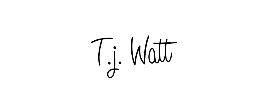 Use a signature maker to create a handwritten signature online. With this signature software, you can design (Angelique-Rose-font-FFP) your own signature for name T.j. Watt. T.j. Watt signature style 5 images and pictures png