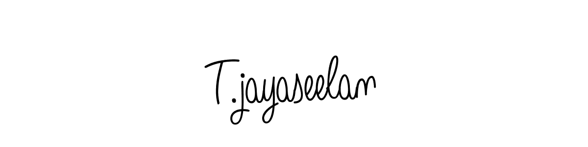 Design your own signature with our free online signature maker. With this signature software, you can create a handwritten (Angelique-Rose-font-FFP) signature for name T.jayaseelan. T.jayaseelan signature style 5 images and pictures png