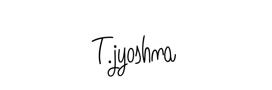 Check out images of Autograph of T.jyoshna name. Actor T.jyoshna Signature Style. Angelique-Rose-font-FFP is a professional sign style online. T.jyoshna signature style 5 images and pictures png